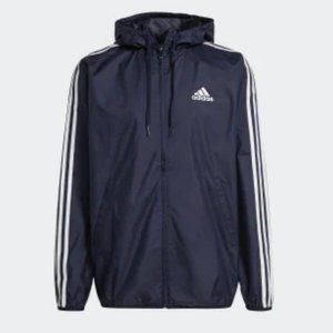 Adidas Primegreen Essentials 3 Stripes Windbreaker Jacket GK9028 Men's - Large